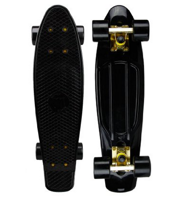 Zycle Fix Mayhem Penny Style Skateboard (Black/Gold, 22